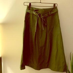 Army green cargo skirt